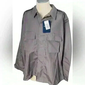 Propper Tactical Jacket XL Black Full Zip Pockets BDU Field‎ Military Coat